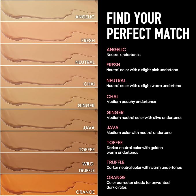 Frankie Rose Cosmetics Our Lil’ Secret Concealer - Full, Long Lasting Coverage for Dark Circles and Fine Lines - Easy to Blend - Soft, Smooth Complexion - Ginger