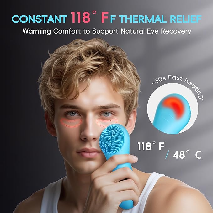 Face Scrubber Facial Cleansing Brush, Rechargeable, Waterproof Silicone Electric Face Scrub Brush for Cleansing, Exfoliating, Massaging, Electric Facial Exfoliator for Women & Men