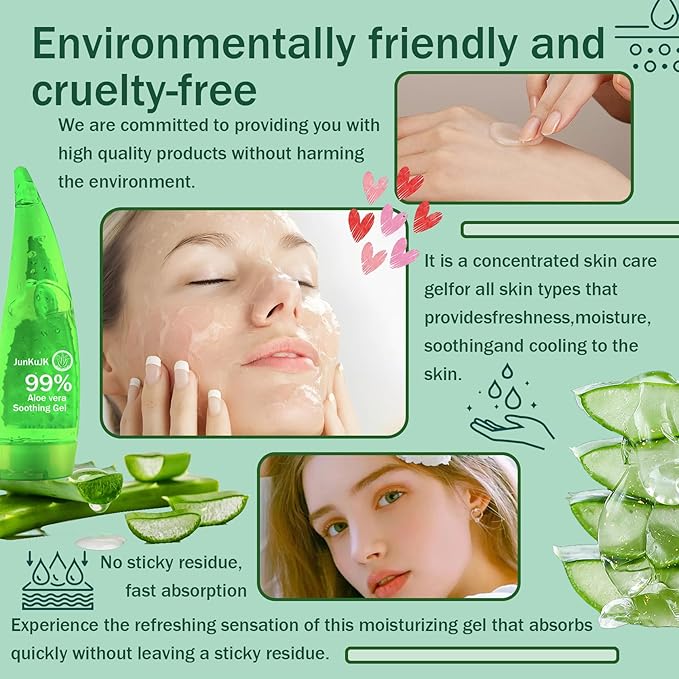 99% Purity Aloe Vera Gel,260ml - Hydrating Aloe Vera Gel for Face and Skin,No Sticky Moisturizing Aloe Gel A