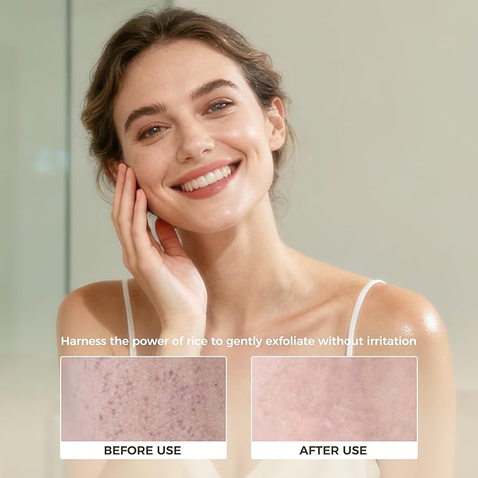 Peel Shot Rice Ampoule Duo, 2PCS Black & White Rice Exfoliant, with Black Rice Extract and White Rice Essence, Gently Exfoliates | Refines the Look of Pores | Deeply Hydrates, for Most Skin Types