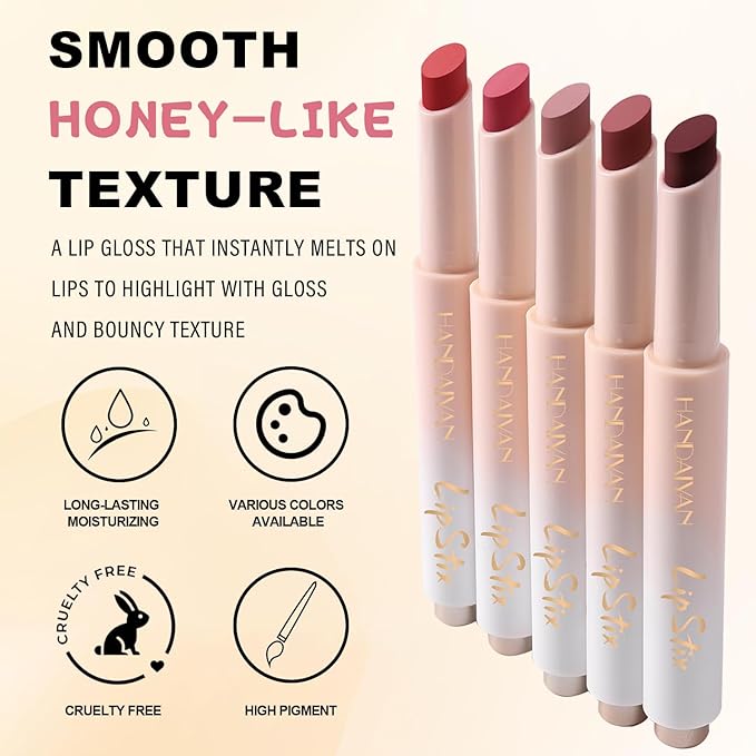 Lip Balm Click Slick, Honey Melting Lip Glow Oil, Moisturizing and Long-lasting Lip Plumper, Non Sticky Lipstick with Coconut Oil (08 Mulberry)