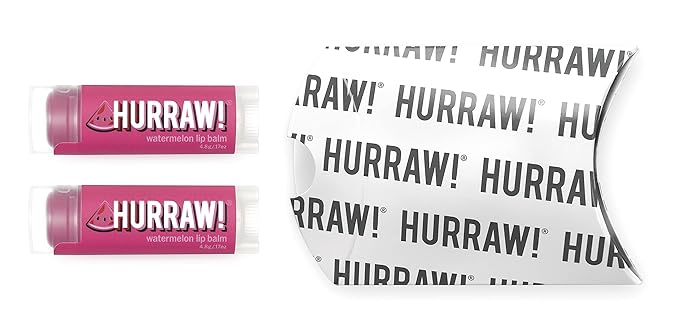 Hurraw! Watermelon Lip Balm, 2 Pack: Palm