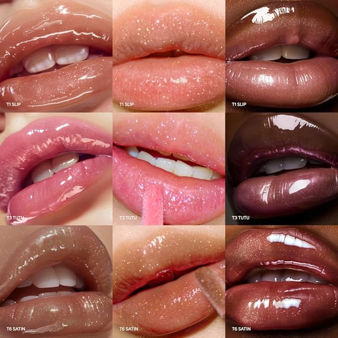 ENTROPY MAKEUP Tulle Lip Gloss, Lightweight 3D Pearl Shimmer, Ultra-Gloss High Shine, Non-Sticky Moisturizing Lip Gloss with Peptide Complex, Robe