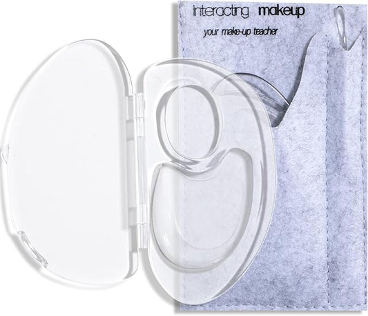 BS-MALL Makeup Mixing Palette Acrylic Mixing Tray with Spatula Artist Tool for Mixing Cosmetic/Nail Polish/Pigment Blending