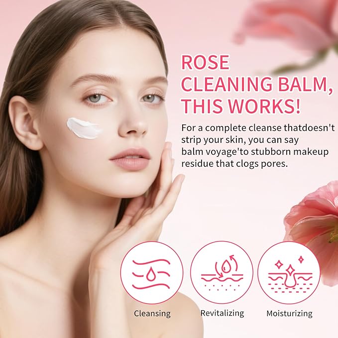 Makeup Melting Cleansing Balm, Deep Clear Cleansing Balm, Hydrating Makeup Remover, Face Cleanser, Oil Based Cleanser for All Skin Types (3.3 Fl.Oz, 100g)