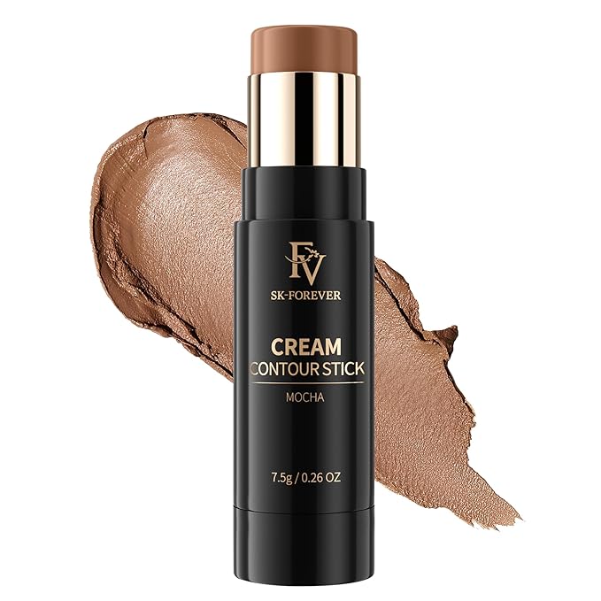FV Contour & Bronzer Stick - 2-in-1 for Sculpting & Warmth | Natural Matte Finish, Creamy & Blendable, Waterproof & Long-Lasting Formula, Beginner Friendly, Cruelty-Free, Shade 02 Mocha