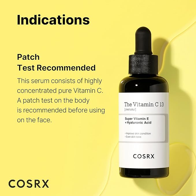 COSRX Pure Vitamin C 13% Serum with Vitamin E & Hyaluronic Acid, Hydrating Facial Serum for Fine Lines, Uneven Skin Tone & Dull Skin, 0.67fl.oz/20ml, Korean Skin Care, Stocking stuffers for women