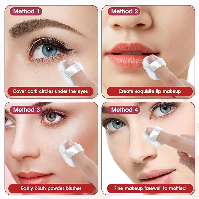 12 PACK Mini Powder Puff, Microfiber Powder Puff Small Powders Pact Makeup Sponges 1.5 Inches Powders Puffs Makeup Sponges Finger-Sized Make up Puffs for Women Beauty Blender Sponge