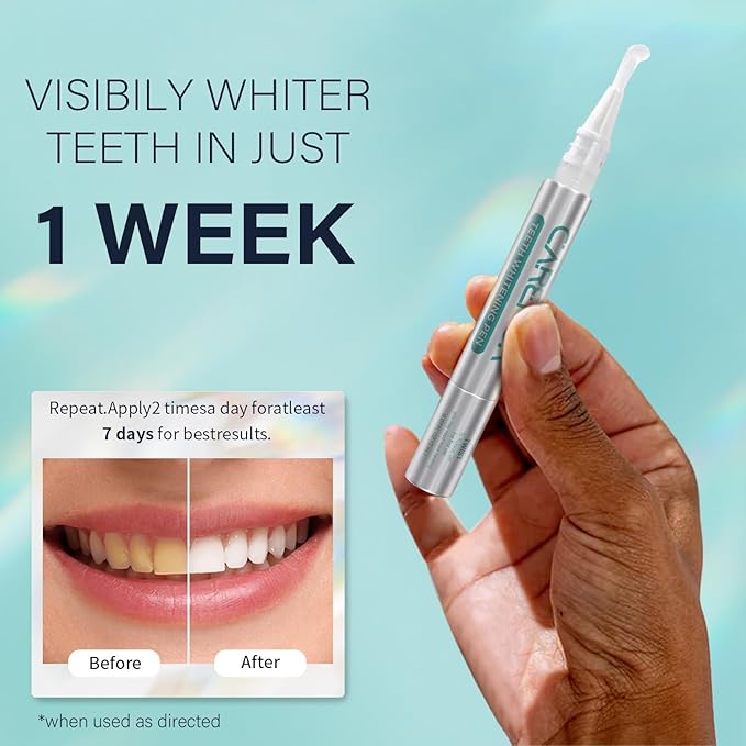 Teeth Whitening Strips 7 Treatments Kit - Contain Teeth Whitening Pen，Sensitive Teeth Whitener, Non-Slip, Dry Strip Technology for Coffee, Wine, Tobacco, and Other Stains (14 Strips)