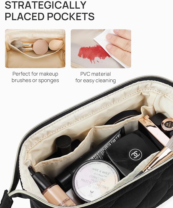 Telena puffer makeup bags for