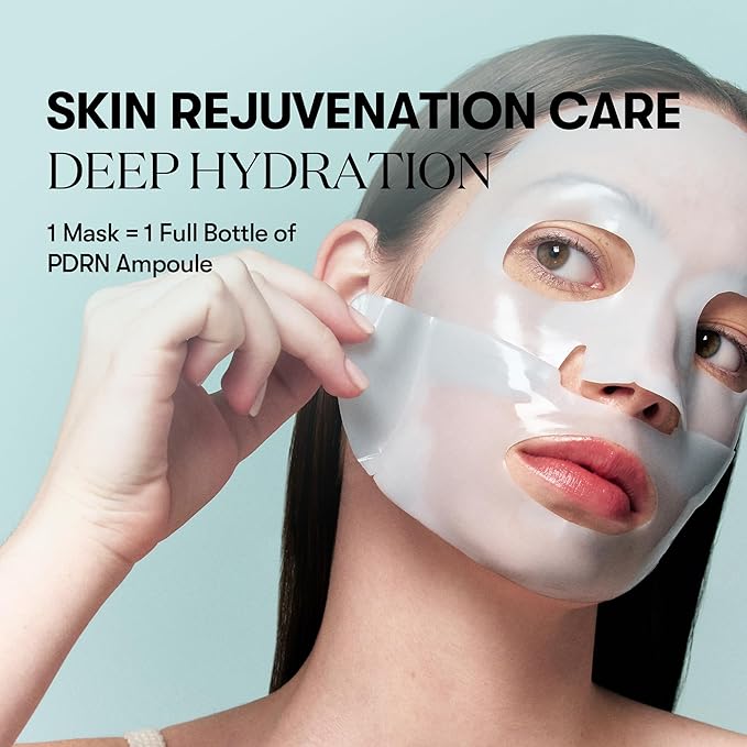 VT COSMETICS PDRN Hydrogel Mask(33gx4ea), Intensive Nourishing & Rejuvenating Overnight Mask, Skin Repair, Elasticity Boost, Hydrating & Plumping, Korean Skincare