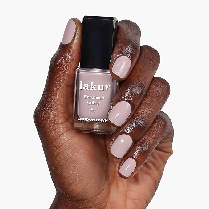 LONDONTOWN lakur Nail Polish - Chip-Resistant, Non-Toxic, Conditions & Hydrates Nails | Glossy Pastel Mauve, Off The Record, .40 fl oz