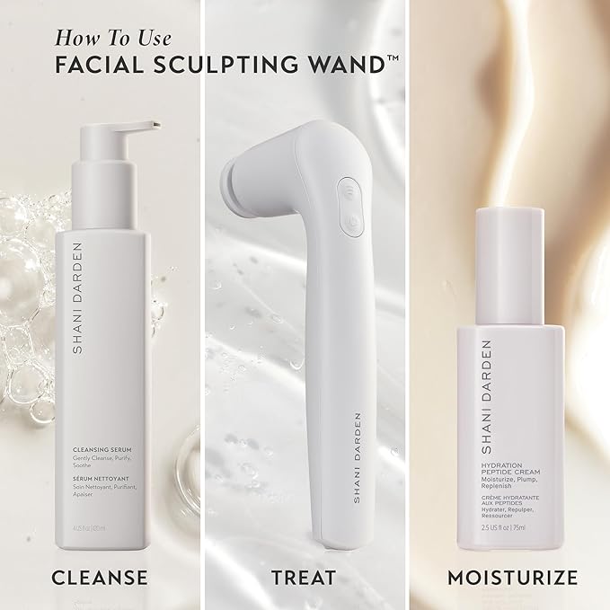 SHANI DARDEN SKIN CARE Facial Sculpting Wand, Neck Firming and Tightening Device, Anti-Aging Sound Wave Device to Target Wrinkles, For Eyes, Lips and Face, 1 Count