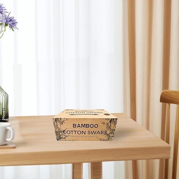 1200pcs Precision Tip Cotton Swabs for Makeup, Bamboo Sticks and Double Pointed