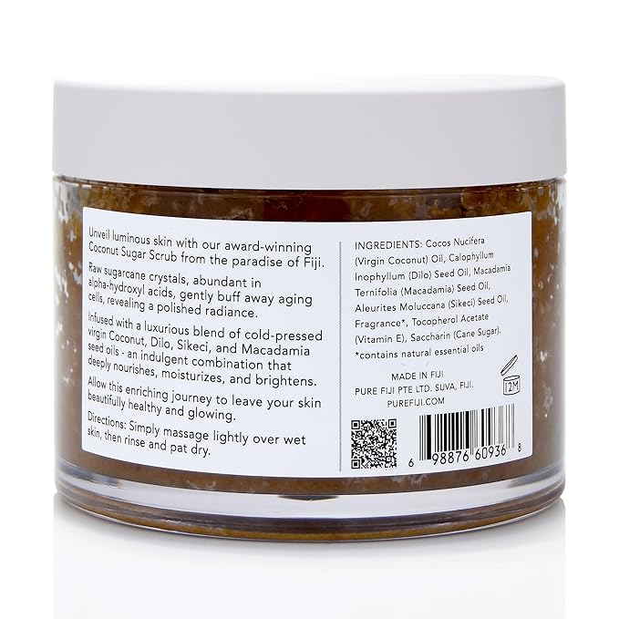 Pure Fiji Coconut Sugar Body Scrub, Orange Blossom (10.14 Oz /300ml)