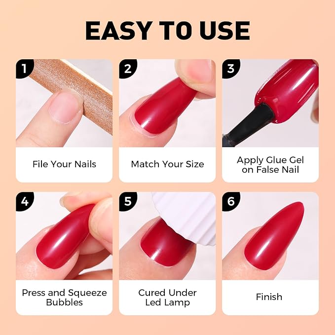 Press on Nails, 24 Colors 576PCS Medium Almond False Nails with 12 Sizes, Full Cover Press on Nails for Women, Lightweight Matte Natural Fake Nails for Nail Art Design