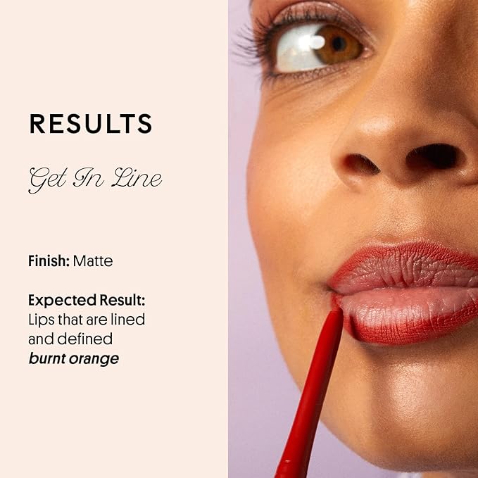 Winky Lux Dirty Love Demi Matte Lip Liner Pencil - Vibrant Red Lipliner, Waterproof Long Lasting Formula, Creamy Retractable Tip For Precision & Nourishment, Matte Finish