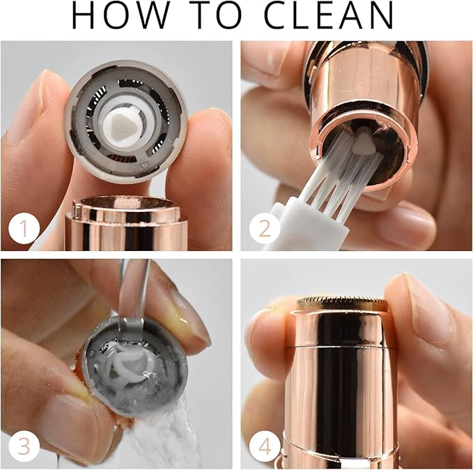 【Generation 2】Facial Hair Remover Replacement Heads for Finishing Touch Flawless Facial Hair Remover, Replacement Blades for Finishing Touch Flawless Gen 2 Hair Removal, 4 Pack (Gold)