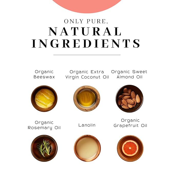 VanMan Beeswax Lip Balm Tin – Organic Beeswax with Coconut and Sweet Almond Oils, Lanolin, and Grapefruit Oil – Hydrating Moisturizer for Dry Lips – Grapefruit – 3 Tin Pack