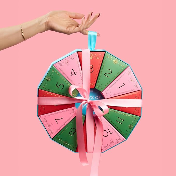 pürlisse 12 Days of Glow Advent Calendar Gift Set - Limited Edition Beauty & Skin Care Set - Gentle Formulas for Sensitive Skin - Travel-Friendly Sizes (12 Pieces)