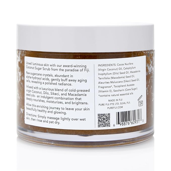 Pure Fiji Coconut Sugar Body Scrub, Mango (10.14 Oz /300ml)