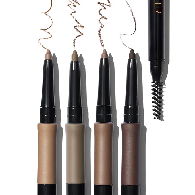 LAURA GELLER NEW YORK INKcredible Waterproof Brow Pencil- Blending Spoolie Brush - Long Lasting Eyebrow Filler (02 Taupe)