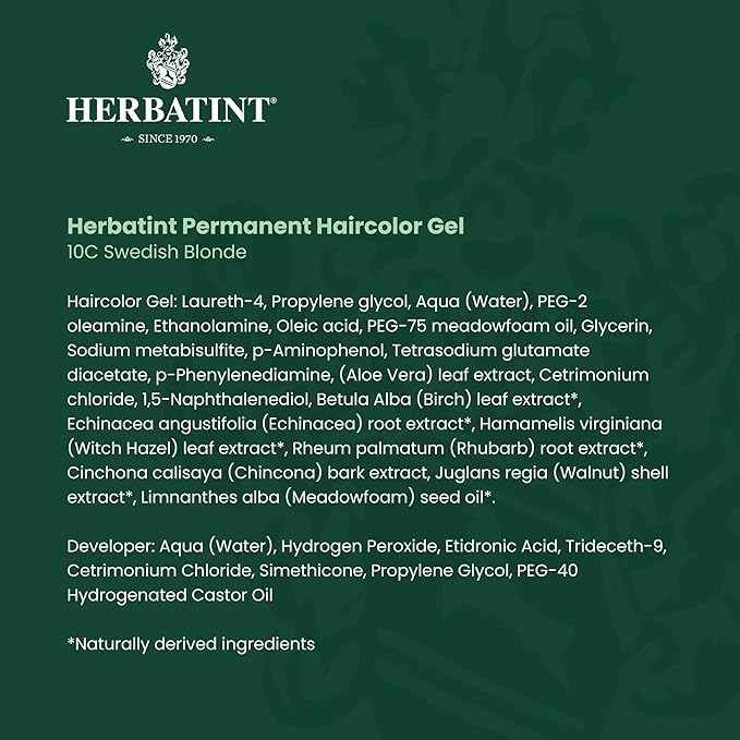 Herbatint Permanent Haircolor Gel, 10C