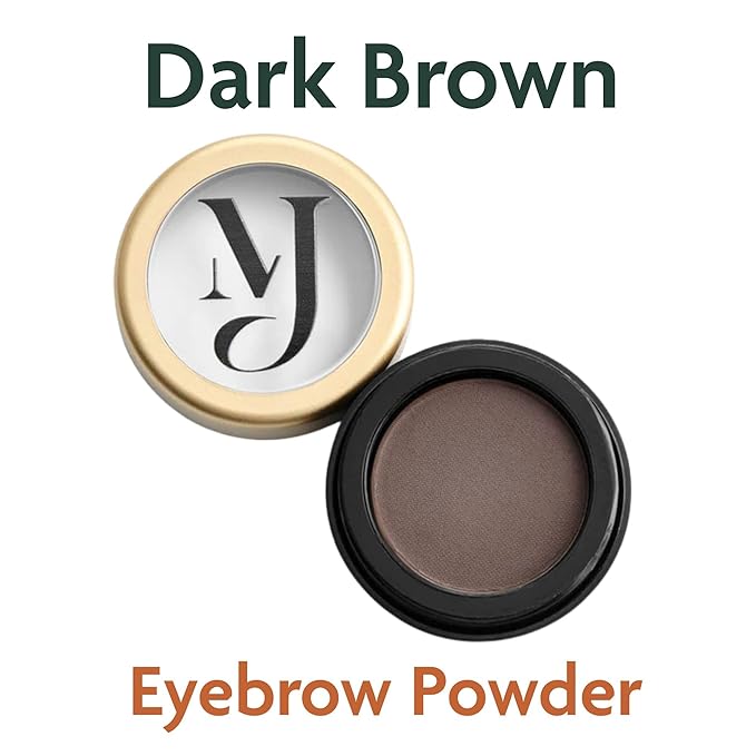 Dark Brown Eyebrow Powder – Long-Lasting, Waterproof, Smudge-Proof Brow Powder for Natural, Defined Brows – Vegan & Cruelty-Free Eyebrow Makeup by Marie-José - Made in USA