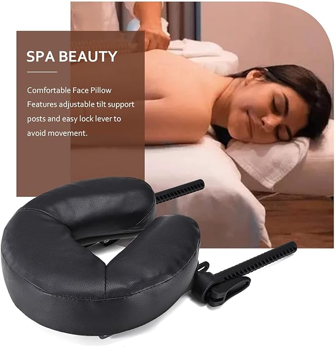 Universal Massage Table Face Cradle & Cushion, Adjustable Massage Chair Spa Bed Headrest & Face Pillow Support, Massage Platform Head Rest Cushion Cradle for Salon Home Mattress Top Massage Kit