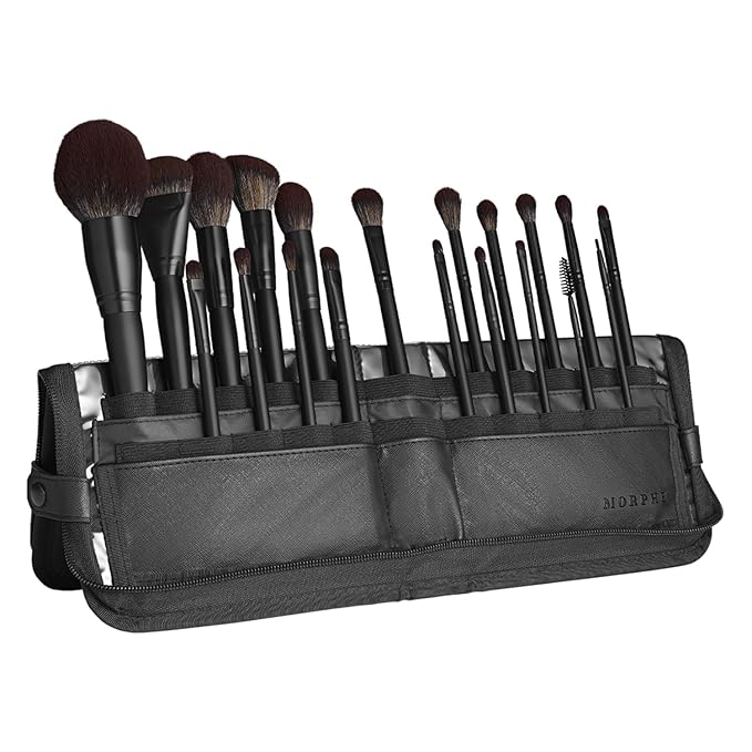 Morphe MUA Life Makeup Brushes - 20 Piece Makeup Brush Set of Eye and Face Brushes - Made with Synthetic Bristles and Includes Carrying Case (20 Count)