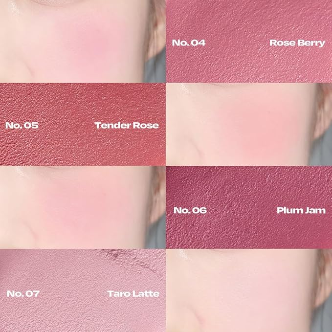 Balmy Cream Cheek | Lightweight, Natural Finish Cream Blush with Blurring Effect | 2.5g (No.6 Plum Jam)