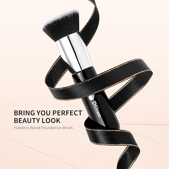 DUcare Christmas Sponges with Foundation Brush Makeup Puff Blending Foundation Sponge for Liquid BB Cream Mineral Powder Buffing Stippling