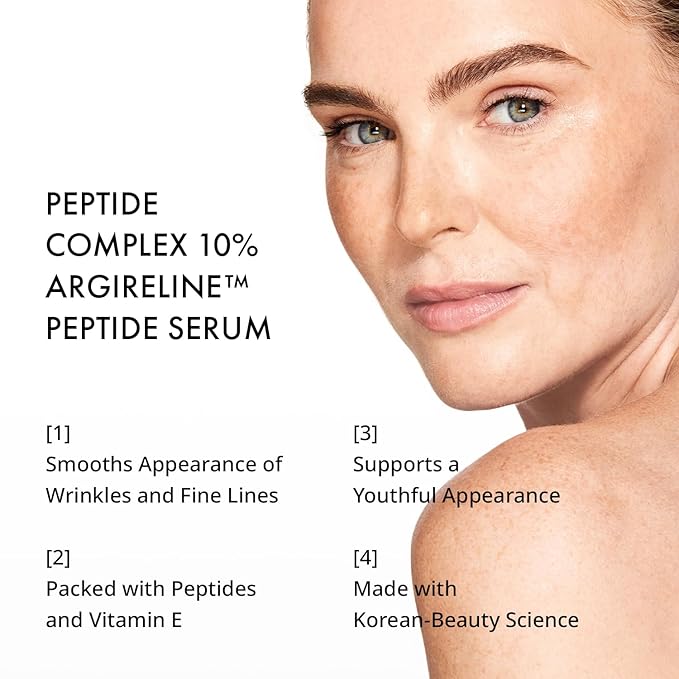 Depology Peptide Complex 10% Wrinkle Defense | Argireline™ Peptide Serum | Hydrating Face Serum Targets Dynamic Wrinkles | Vitamin C & Hyaluronic Acid Serum 1.01 fl oz