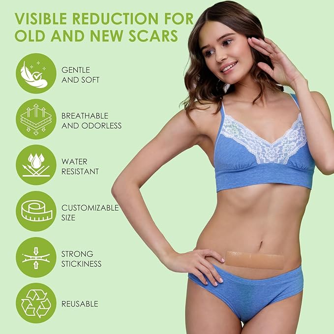 AUSLKA Silicone Scar Sheets(1.6"x 120" Roll-3M),