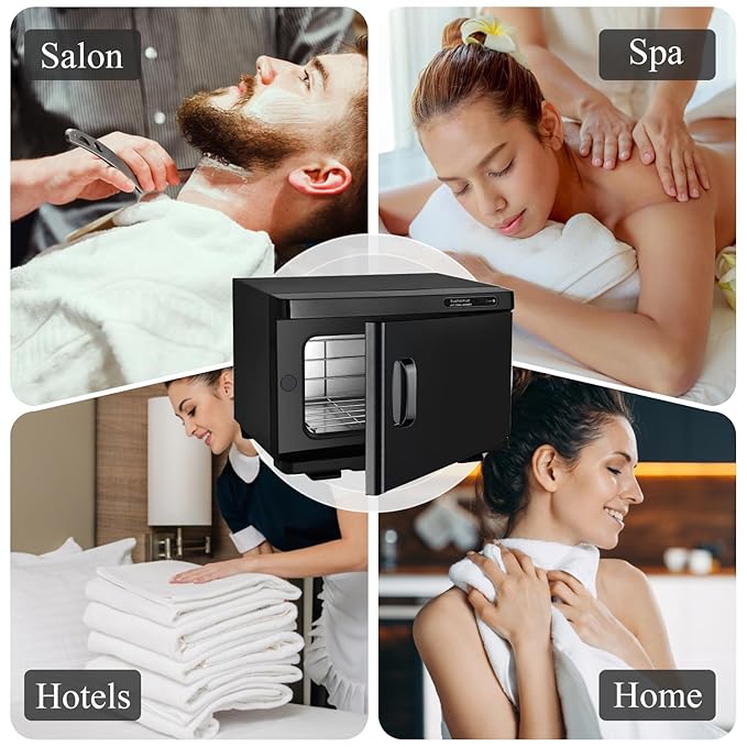 Hot towel warmer, 8L Towel Warmer Spa, Professional Towel Warmer for Facial, Small Towel warmer caddy for Salon, Spa, Black