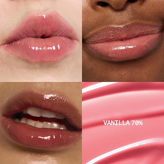 fwee 3D Voluming Gloss 70% (Rich) | Vanilla 70% | High Shine, Non-Sticky Lip Gloss for Makeup | Long-Lasting, Moisturizing Gel Formula | 30%, 70% Pigment Options | 5.3g