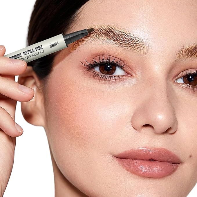 Microblading Eyebrow Pencil, Liquid Magical Multi-Tip Eyebrow Pencils for Women, Waterproof Eyebrow Pen for Natural Brow, Long Lasting Eyebrow Dye with Hair Like Strokes Brows Makeup Pen