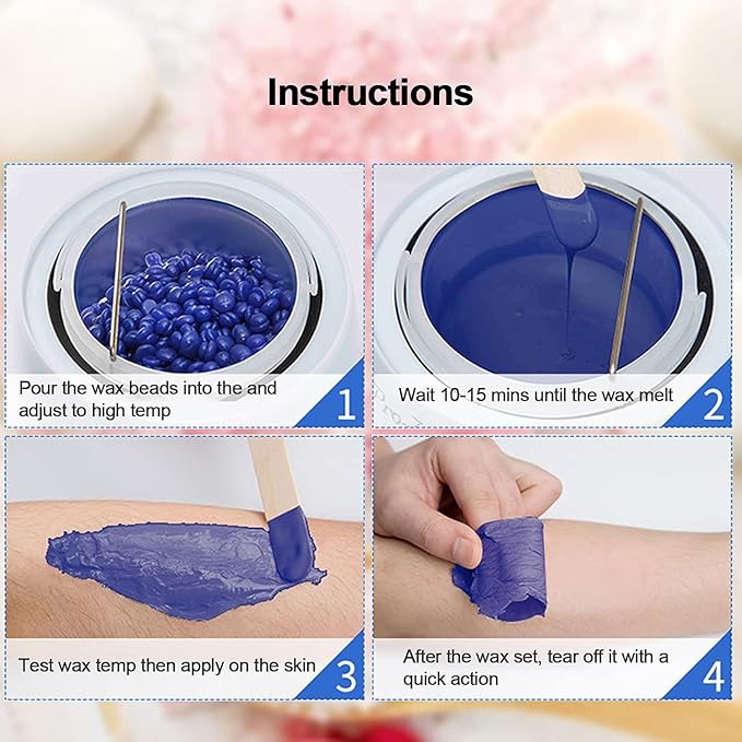 PURPLESKY Hair Removal Wax, 40oz Hard Wax Beads for Bikini, Body, Face, Fast Melt Waxing Beans Bulk (Lavender Scent)