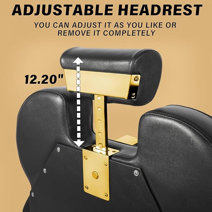 Barber Chair Salon Chairs for Hair Stylist Heavy Duty Hydraulic Reclining for Salon Barbershop Hair Stylist Home