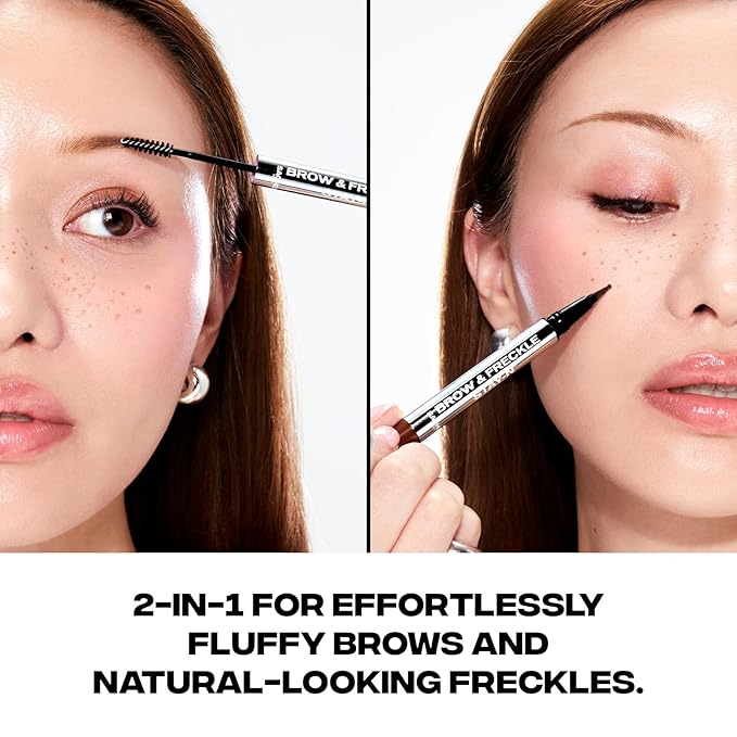 Sacheu Brow & Freckle STAY-N Tinted Eyebrow Gel & Faux Freckle Pen — 2-in-1 Longwear Water Resistant Brows Tint, Cruelty-Free & Vegan, Cafe Mocha