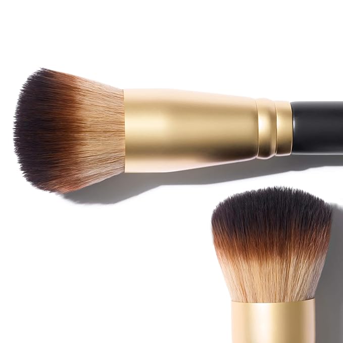 LAURA GELLER NEW YORK The Wonder Brush - Makeup Brush with Wooden Handle - Cream & Liquid Blush - Even Application and Blending