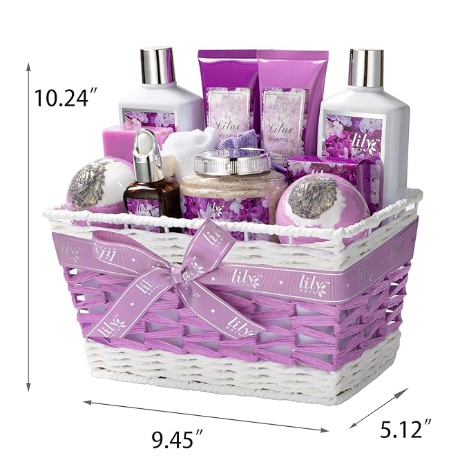 Bath & Body Gift Set for Mothers Day - Luxury 18-Piece Spa Gift Basket for Women, Pampering Bath Set with Bath Bomb | Christmas, Birthday Gifts, Perfect Holiday Gift for Her & Mom All Occasions