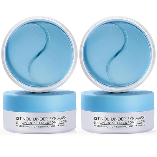 Enaskin Naturals Under Eye Patches for Dark Circles: 60 Pairs Retinol Collagen Eye Gels Mask - Reduce Wrinkles Puffy & Bags - Skin Treatment Pads - Anti Aging Moisturizer For Women (Blue 2 Pack)