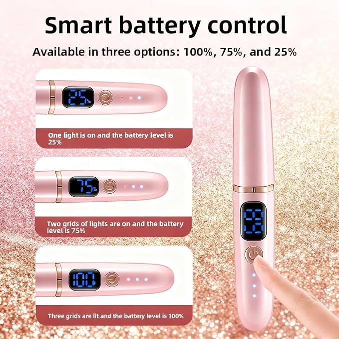 Women's Electric Heated Eyelash Curler Three Temperature Settings 24-Hour Long-Lasting Curl Rechargeable Eyelash Curler Compact Design Makeup Tool (Rose Red)