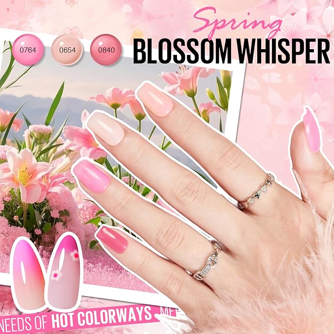 MEFA 46 Pcs Gel Nail Polish Set, 42 Colors All Seasons Nail Polish Set Colorful Begginer Kit with Base Coat & Glossy/Matte Top Coat, Gel Nail Art Manicure Salon DIY Gifts for Girls