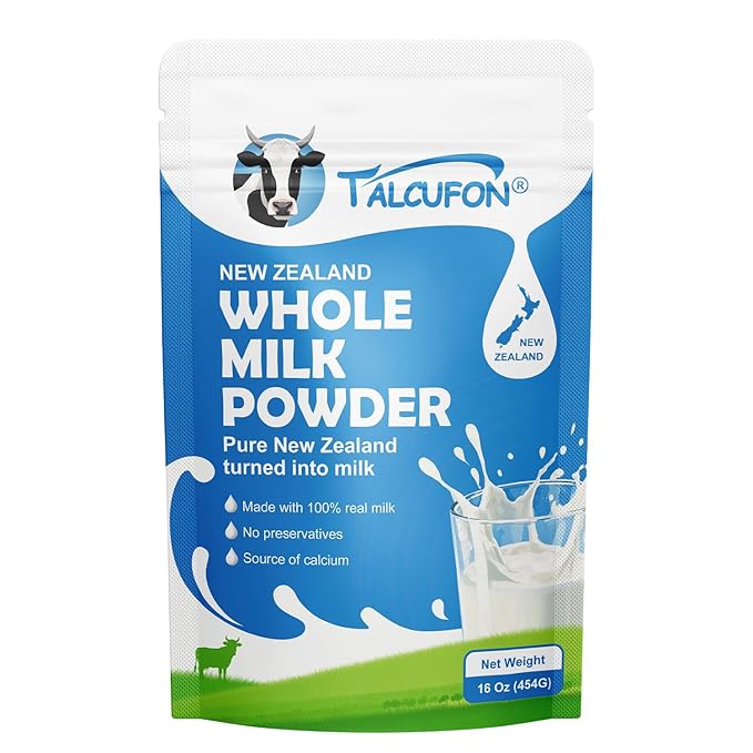 TALCUFON New Zealand Milk Powder Full Cream Instant Milk Powder Gluten Free, Non-GMO Shelf-Stable & Easy to Use 16 Oz