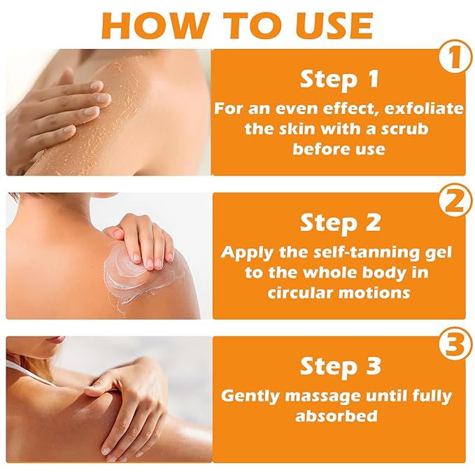 Tanning Gel Brown Tanning Luxe Gel Natural Tanning Accelerator Gel Tanning Bronzing Tan Skin Tanning Cream Balm for Sunbeds and Outdoor Sun 150g/5oz