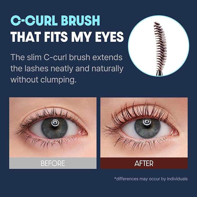 Lengthening Waterproof Mascara & Gentle Remover Bundle – Long & Curl Mascara - Quick & Easy Removal for Sensitive Eyes