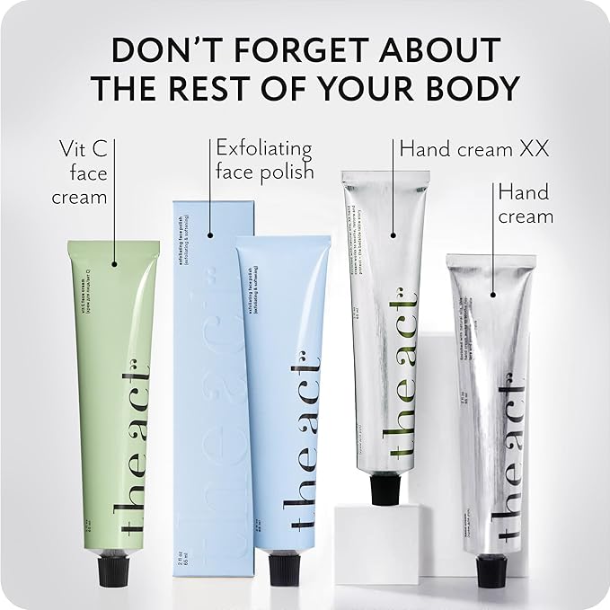 The Act Hand Cream for Women & Men, Lamellar Technology with Vitamins A & E for Deep Hydration and Anti-Aging, Moisturizing, Organic, Vegan (2 Fl Oz, Subtle Herbal)