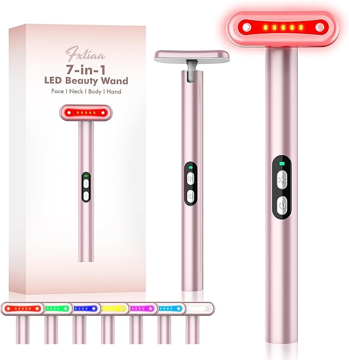 Red-Light-Therapy-for-Face, 7 in 1 LED Light Therapy Eye Equipment for Skin Care at Home Red Light Therapy Face Massager Skin Rejuvenation Light